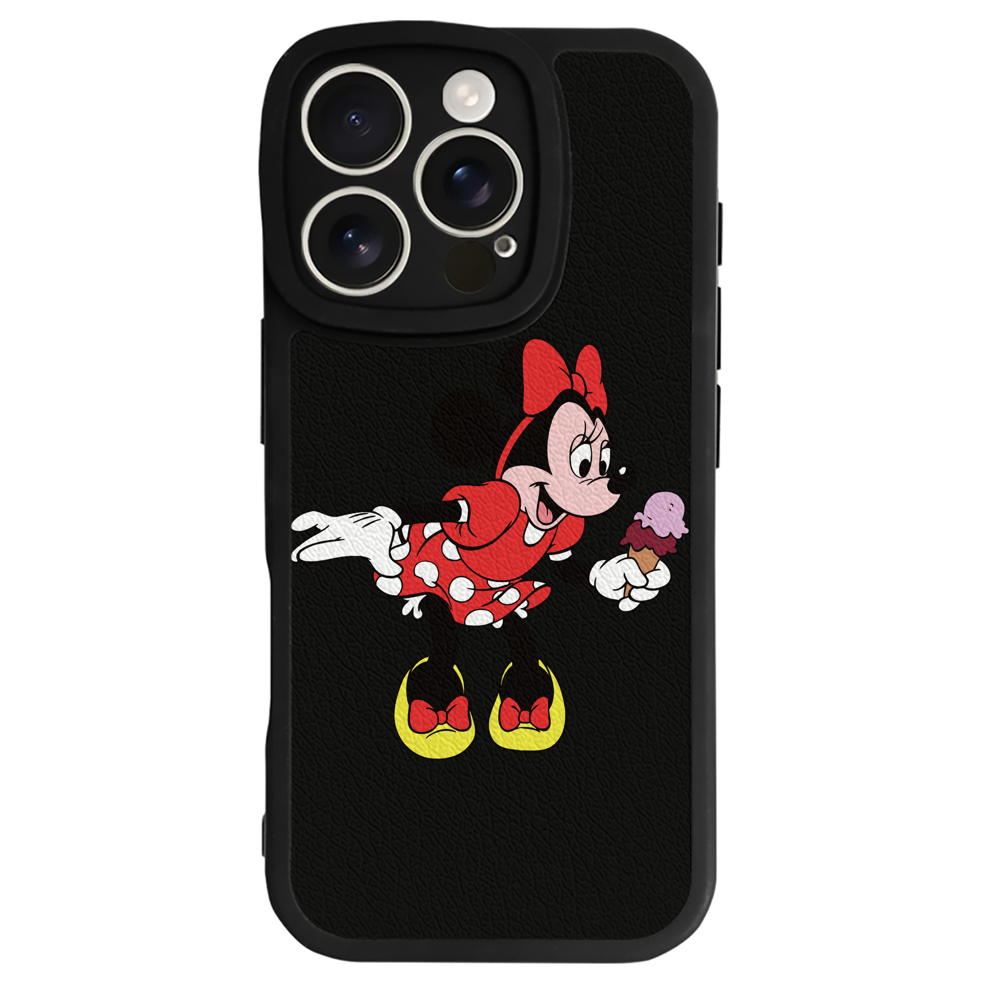 （画像用） ミッキーマウス Mickey Mouse 【iPhone 16シリーズ対応】シリコンスマホケース（レザー調） 材質：シリコン